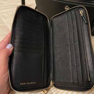 Tory Burch Leather Backpack & Wristlet Set